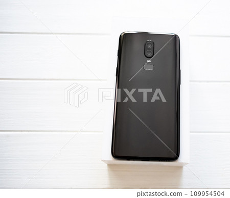 Black modern smartphone Black modern smartphone 109954504