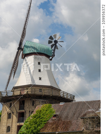 the city of Kappeln at the river schlei 109956372