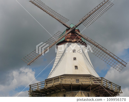 the city of Kappeln at the river schlei 109956378