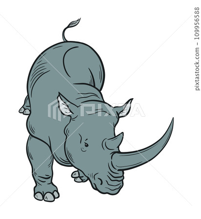 African animal rhinoceros 109956588