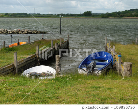 Maasholm village at the schlei river in germany 109956750