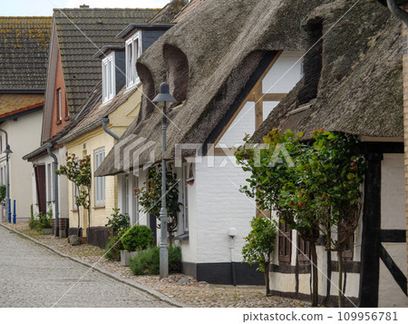 Maasholm village at the schlei river in germany 109956781