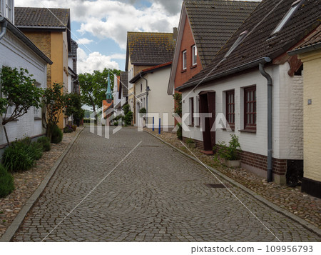 Maasholm village at the schlei river in germany 109956793