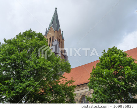 the city of Schleswig at the river schlei in germany 109956923