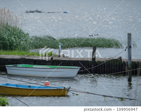 the city of Schleswig at the river schlei in germany 109956947