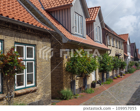 the city of Schleswig at the river schlei in germany the city of Schleswig at the river schlei in germany 109957055