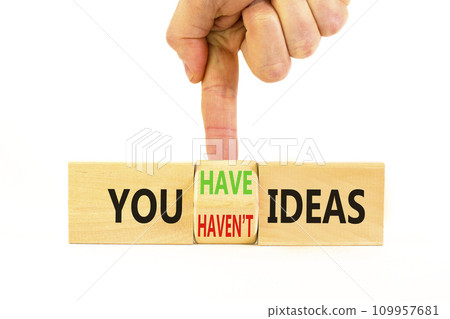You have or not idea symbol. Concept word You have or have not ideas on beautiful wooden cubes. Beautiful white table white background. Business and you have or not idea concept. Copy space. You have or not idea symbol. Concept word You have or have not ideas on beautiful wooden cubes. Beautiful white table white background. Business and you have or not idea concept. Copy space. 109957681