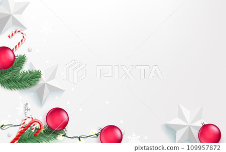 Christmas greeting card. 3d illustration with copy space 109957872