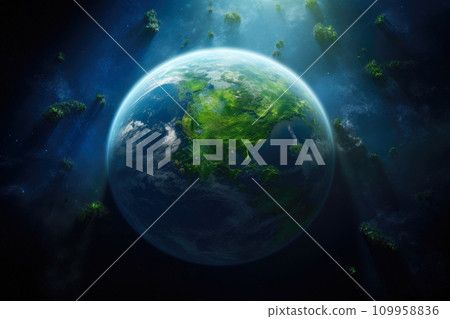 Gaia's Verdant Tapestry: A View from Above 109958836