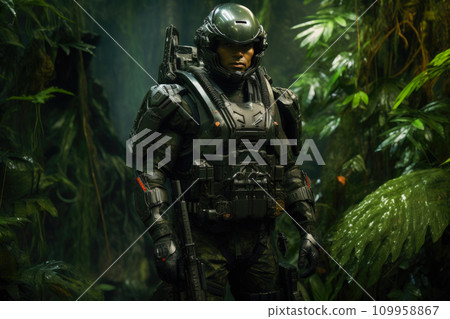 Augmented Soldier in High-Tech Rainforest Warfare 109958867