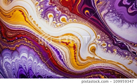 AI-generated content. Psychedelic Liquid Color Play Art 109959347