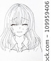 Drawing in the style of anime. Picture of a girl in the picture 109959406