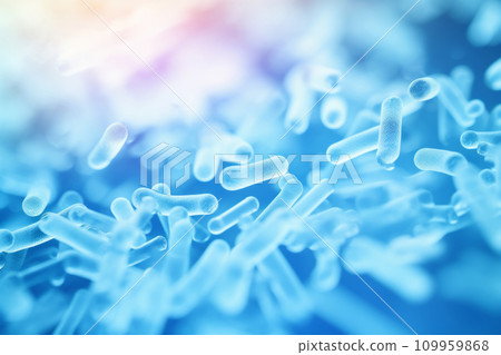 Bacillus bacteria. Bacterial infection as a microscopic background. Dangerous disease strain case. Generative AI Bacillus bacteria. Bacterial infection as a microscopic background. Dangerous disease strain case. Generative AI 109959868