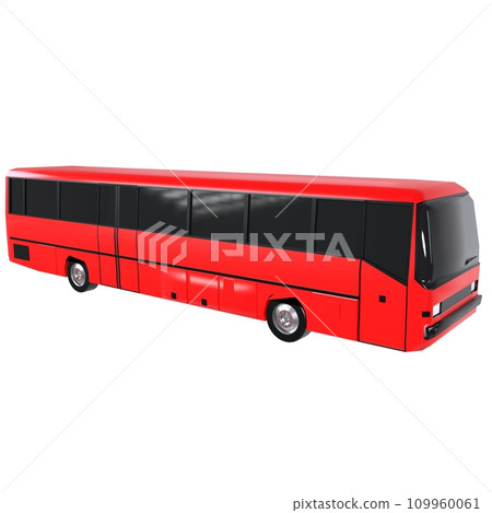 Red Bus isolated on white background 109960061