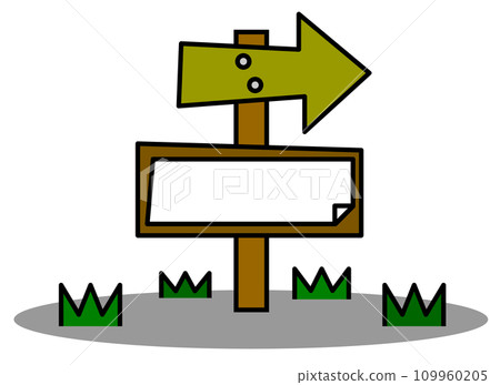 指導方向的木製招牌插圖 109960205