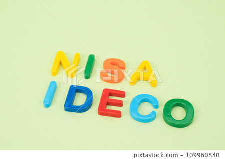NISA and iDeCo image colorful letters NISA and iDeCo image colorful letters 109960830