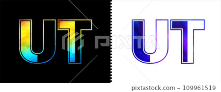 Initial letter UT logo Icon vector design template. Premium luxurious logotype for corporate business identity Initial letter UT logo Icon vector design template. Premium luxurious logotype for corporate business identity 109961519