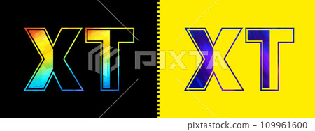 Initial letter XT logo Icon vector design template. Premium luxurious logotype for corporate business identity 109961600