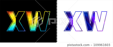 Unique XW letter logo Icon vector template. Premium stylish alphabet logo design for corporate business Unique XW letter logo Icon vector template. Premium stylish alphabet logo design for corporate business 109961603