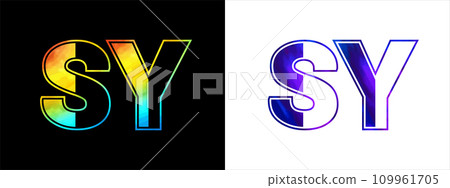 Unique SY letter logo Icon vector template. Premium stylish alphabet logo design for corporate business Unique SY letter logo Icon vector template. Premium stylish alphabet logo design for corporate business 109961705