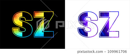 Initial letter SZ logo Icon vector design template. Premium luxurious logotype for corporate business identity Initial letter SZ logo Icon vector design template. Premium luxurious logotype for corporate business identity 109961706