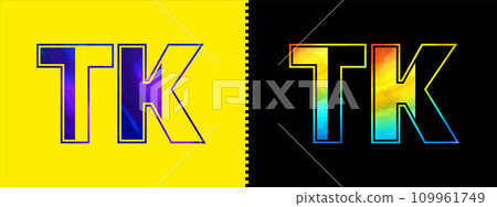 Letter TK logo design vector template. Creative modern luxurious logotype for corporate business identity 109961749
