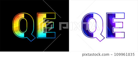 Unique QE letter logo Icon vector template. Premium stylish alphabet logo design for corporate business Unique QE letter logo Icon vector template. Premium stylish alphabet logo design for corporate business 109961835