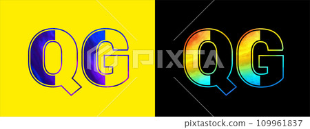 Letter QG logo design vector template. Creative modern luxurious logotype for corporate business identity Letter QG logo design vector template. Creative modern luxurious logotype for corporate business identity 109961837