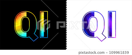 Letter QI logo design vector template. Creative modern luxurious logotype for corporate business identity 109961839