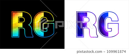 Letter RG logo design vector template. Creative modern luxurious logotype for corporate business identity 109961874