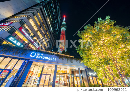 「東京」 東京晴空塔 東京晴空塔城聖誕燈飾 「東京」 東京晴空塔 東京晴空塔城聖誕燈飾 109962931