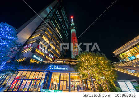 「東京」 東京晴空塔 東京晴空塔城聖誕燈飾 「東京」 東京晴空塔 東京晴空塔城聖誕燈飾 109962932