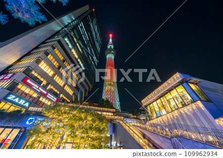 「東京」 東京晴空塔 東京晴空塔城聖誕燈飾 「東京」 東京晴空塔 東京晴空塔城聖誕燈飾 109962934