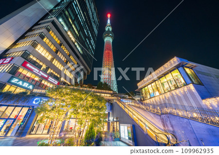 「東京」 東京晴空塔 東京晴空塔城聖誕燈飾 「東京」 東京晴空塔 東京晴空塔城聖誕燈飾 109962935