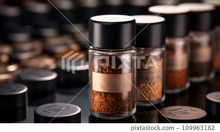 a bread production line in a factory, showing freshly baked bread rolls on a conveyor belt, with other machinery and equipment in the background.Background AI generated 109963182