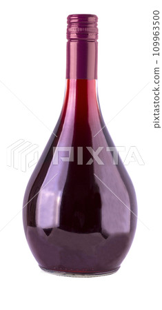 Bottle with wine isolated on white background with clipping path Bottle with wine isolated on white background with clipping path 109963500