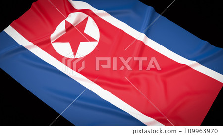 The North Korea flag for Background 3d rendering. The North Korea flag for Background 3d rendering. 109963970