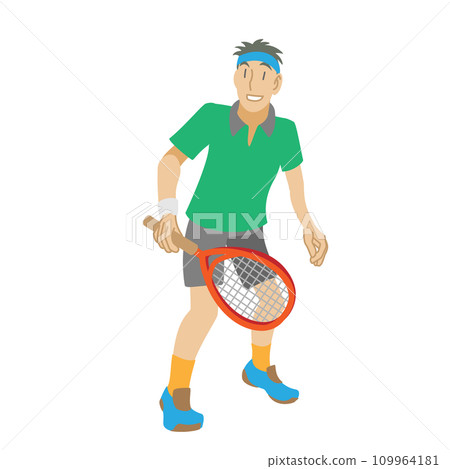 Men enjoying tennis Men enjoying tennis 109964181