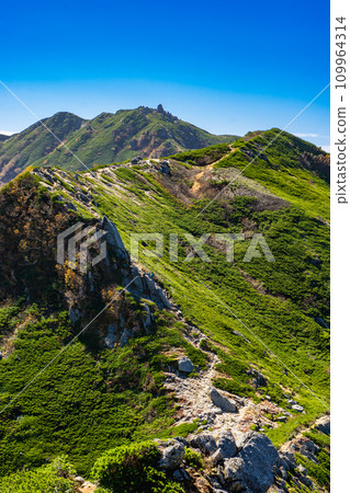 Nagano Prefecture Central Alps mountain climbing from Senjojiki to Mt. Soraki and Mt. Kumazawa Nagano Prefecture Central Alps mountain climbing from Senjojiki to Mt. Soraki and Mt. Kumazawa 109964314