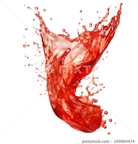 Refreshing cola drink with fizzy bubbles, featuring a lively splash on a clear background, perfect for summer refreshment, food and drink background, Ai generative 109964474