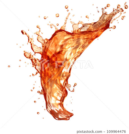 Refreshing cola drink with fizzy bubbles, featuring a lively splash on a clear background, perfect for summer refreshment, food and drink background, Ai generative Refreshing cola drink with fizzy bubbles, featuring a lively splash on a clear background, perfect for summer refreshment, food and drink background, Ai generative 109964476