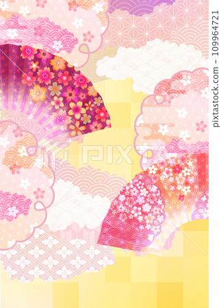 Sakura Hinamatsuri Spring Japanese pattern background 109964721