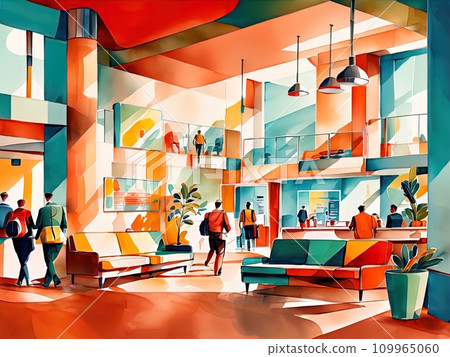 lounge of an airport Interior lounge of an airport Interior 109965060