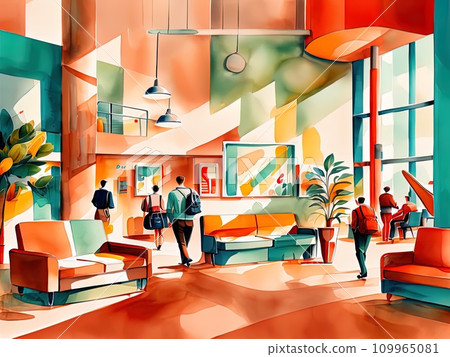lounge of an airport Interior lounge of an airport Interior 109965081