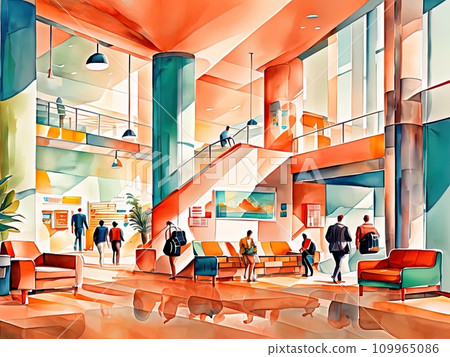 lounge of an airport Interior lounge of an airport Interior 109965086