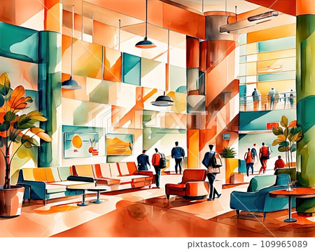 lounge of an airport Interior  109965089