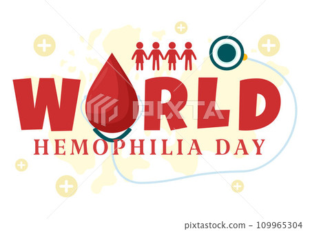 World Hemophilia Day Vector Illustration on April 17 with Red Bleeding Blood and Earth Map for Awareness Healthcare in Cartoon Background Design World Hemophilia Day Vector Illustration on April 17 with Red Bleeding Blood and Earth Map for Awareness Healthcare in Cartoon Background Design 109965304