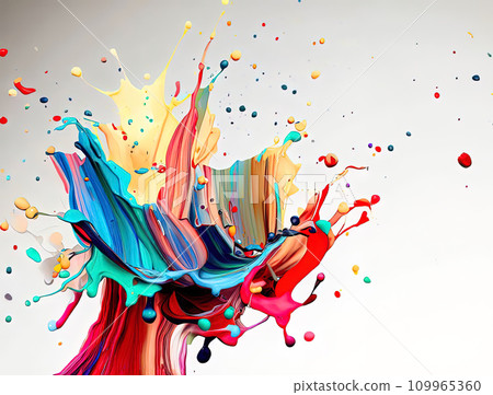 colorful splashes of paint colorful splashes of paint 109965360
