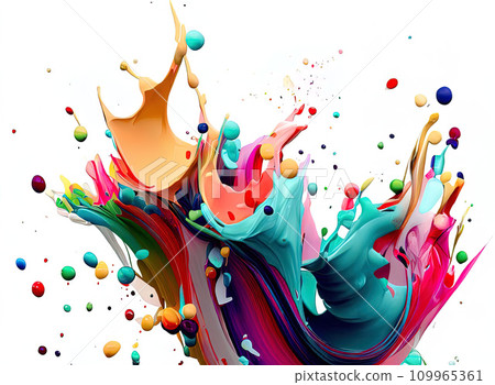 colorful splashes of paint colorful splashes of paint 109965361