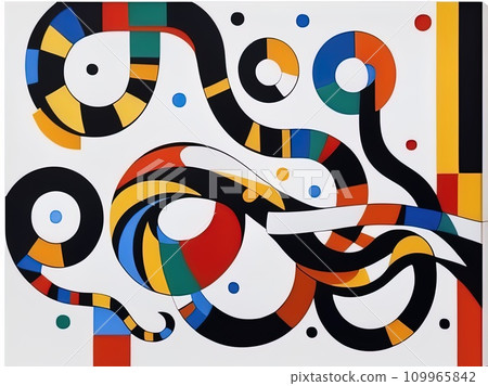 abstract painting of snake abstract painting of snake 109965842